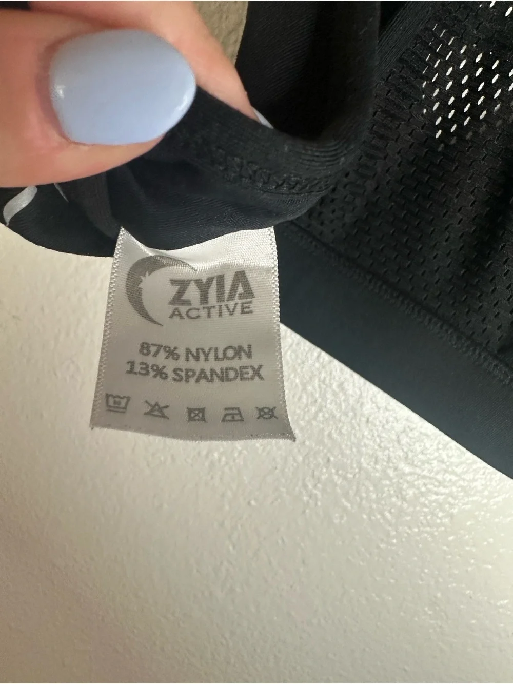 ZYIA Black Strappy V-Neck Sports Bra